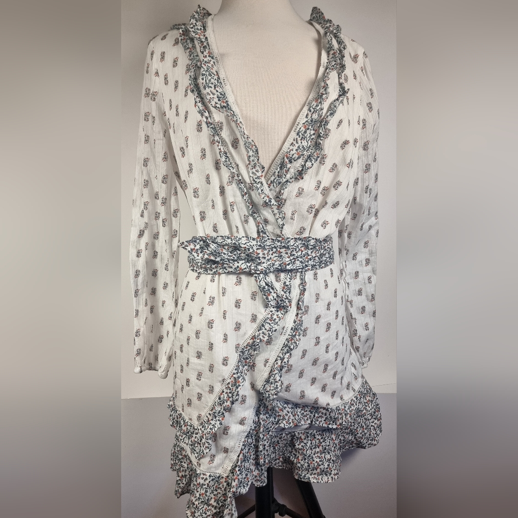 Veronica Beard White Floral Dress Sz 12